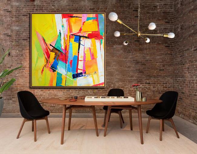 Palette Knife Contemporary Art #L43A - Click Image to Close
